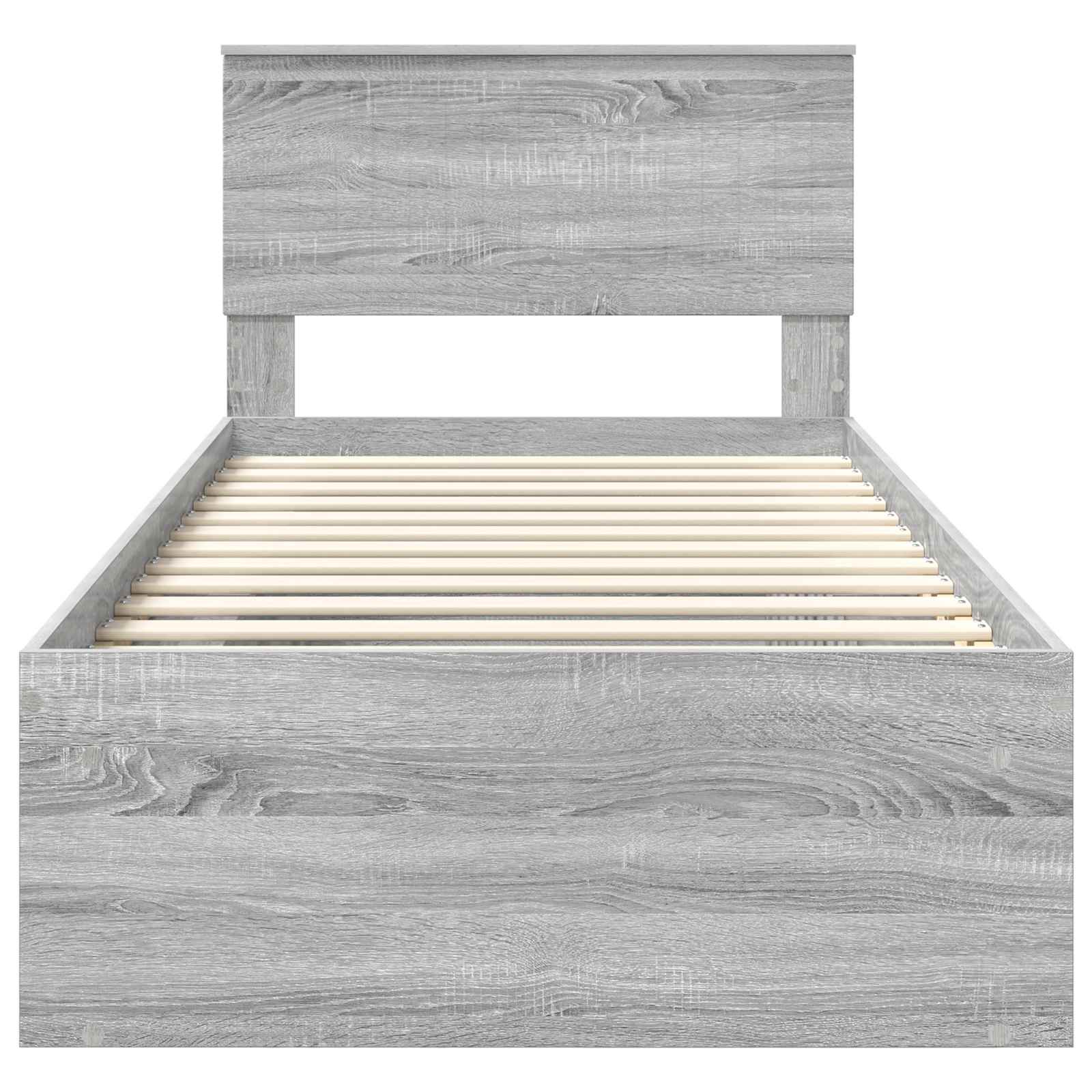 Bedframe Grijs Sonoma 90 x 190 cm Massief grenenhout