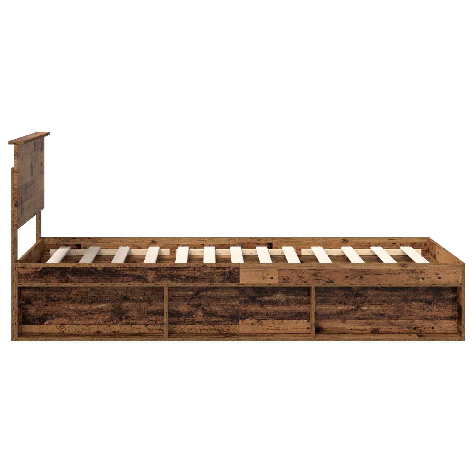 Bedframe met hoofdeinde Oudhout 90 x 190 cm Massief grenenhout