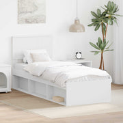 Bedframe 75x190 cm wit massief grenenhout