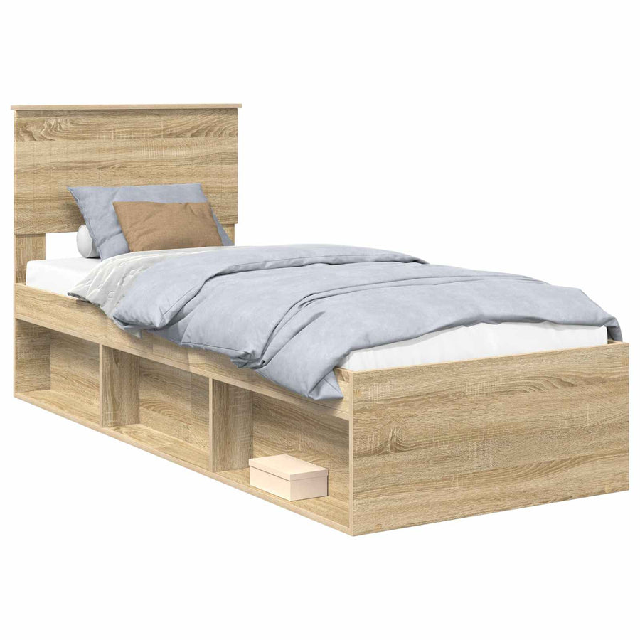 Bedframe Sonoma Eiken 75 x 190 cm Massief grenenhout