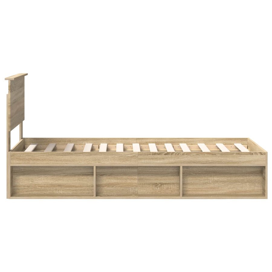 Bedframe Sonoma Eiken 75 x 190 cm Massief grenenhout