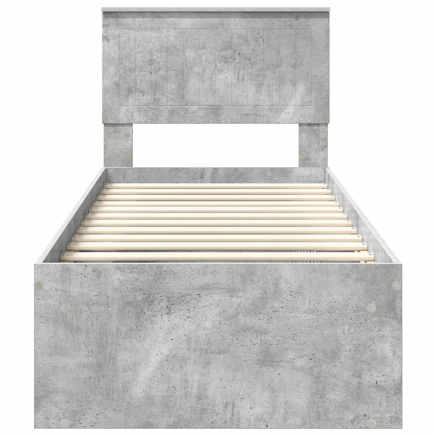 Bedframe Concerte Grijs 75 x 190 cm Massief grenenhout