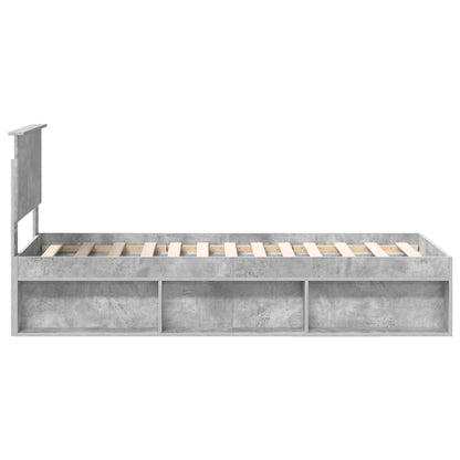 Bedframe Concerte Grijs 75 x 190 cm Massief grenenhout