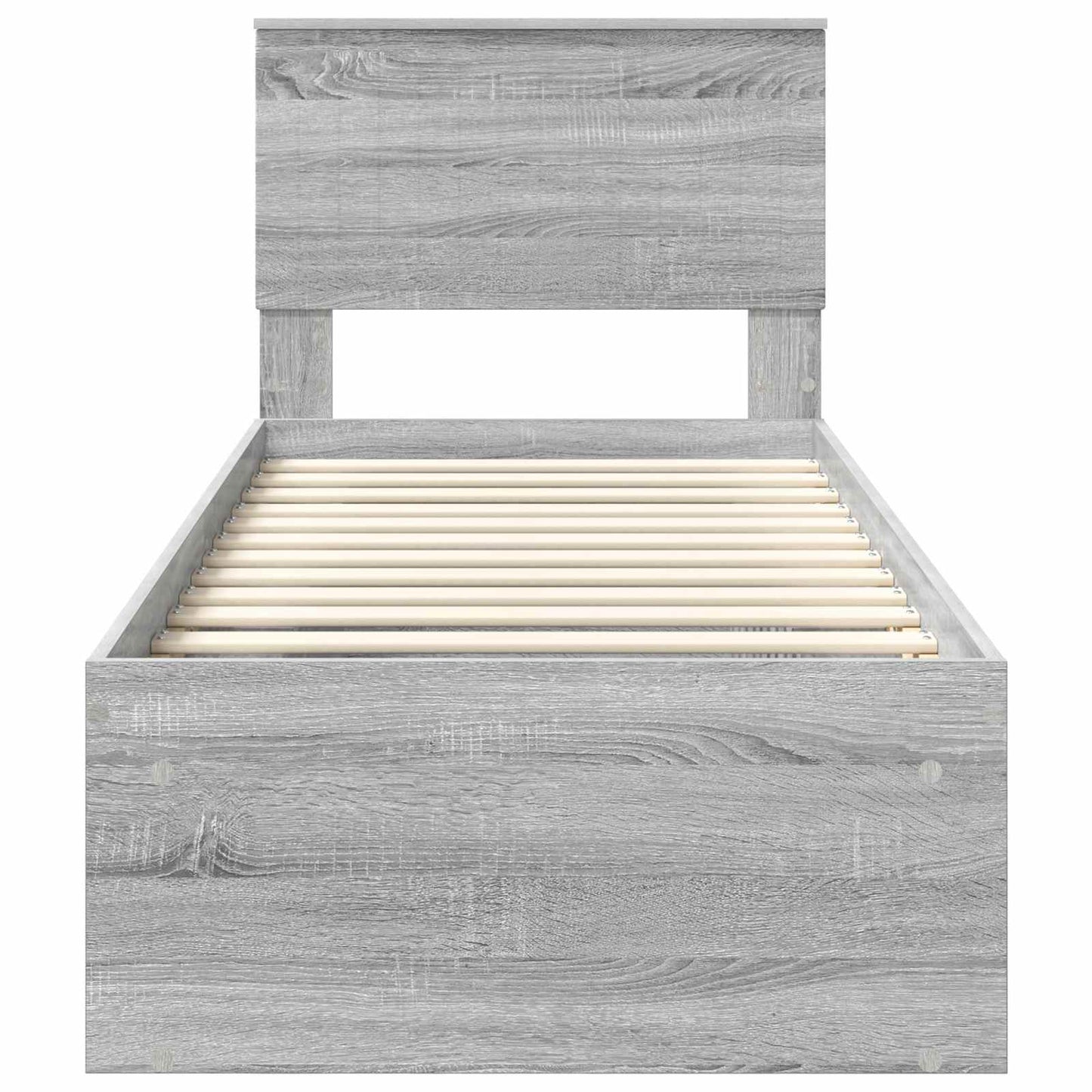 Bedframe Grijs Sonoma 75 x 190 cm Massief grenenhout