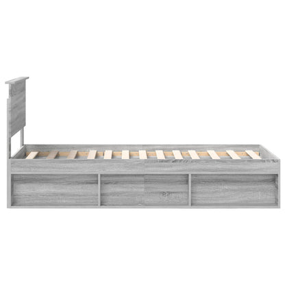 Bedframe Grijs Sonoma 75 x 190 cm Massief grenenhout