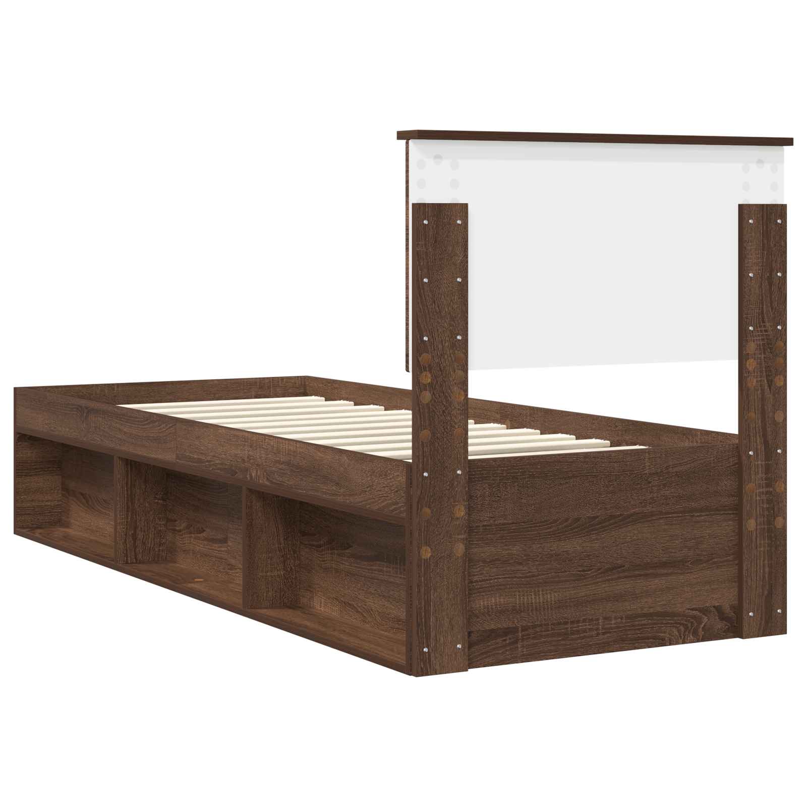 Bedframe Bruin Eiken 75 x 190 cm Massief grenenhout