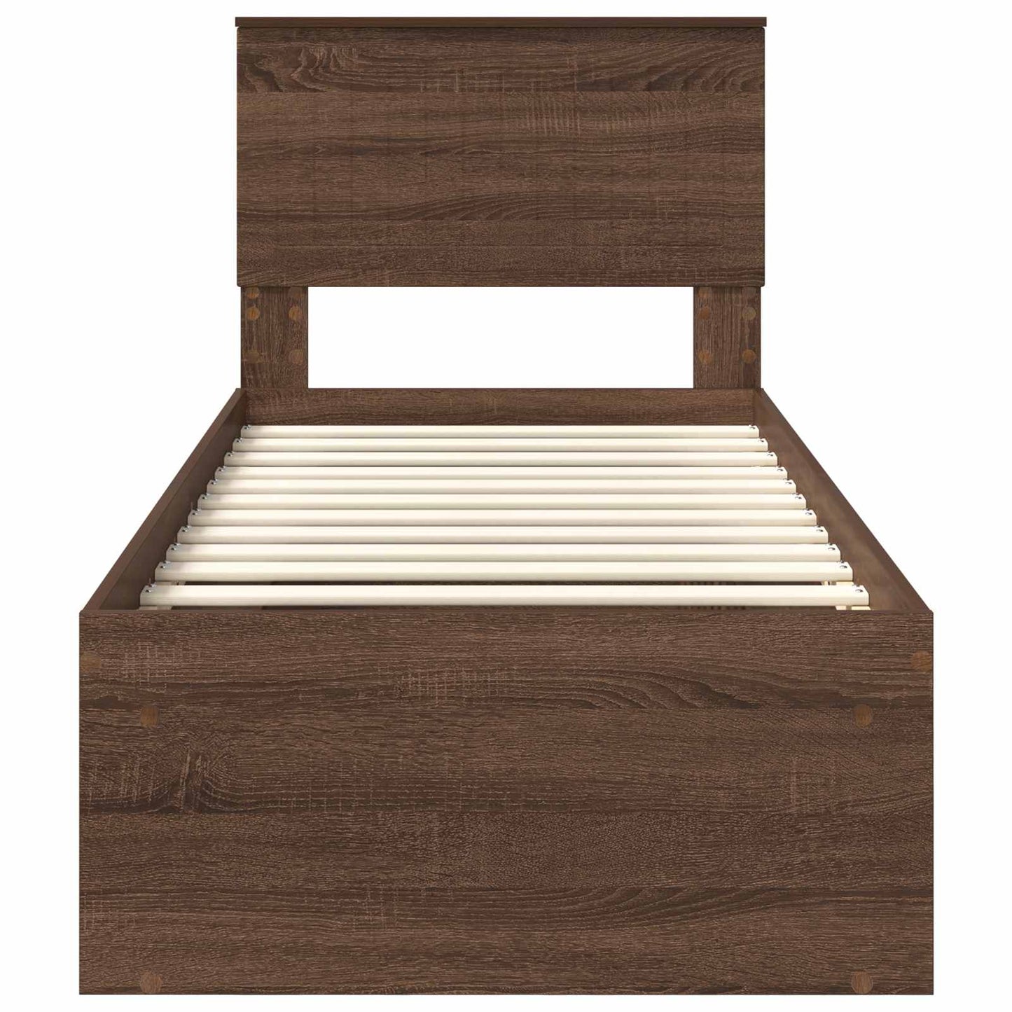 Bedframe Bruin Eiken 75 x 190 cm Massief grenenhout