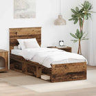 Bed Frame with Headboard Solid Pinewood 75 x 190 cm