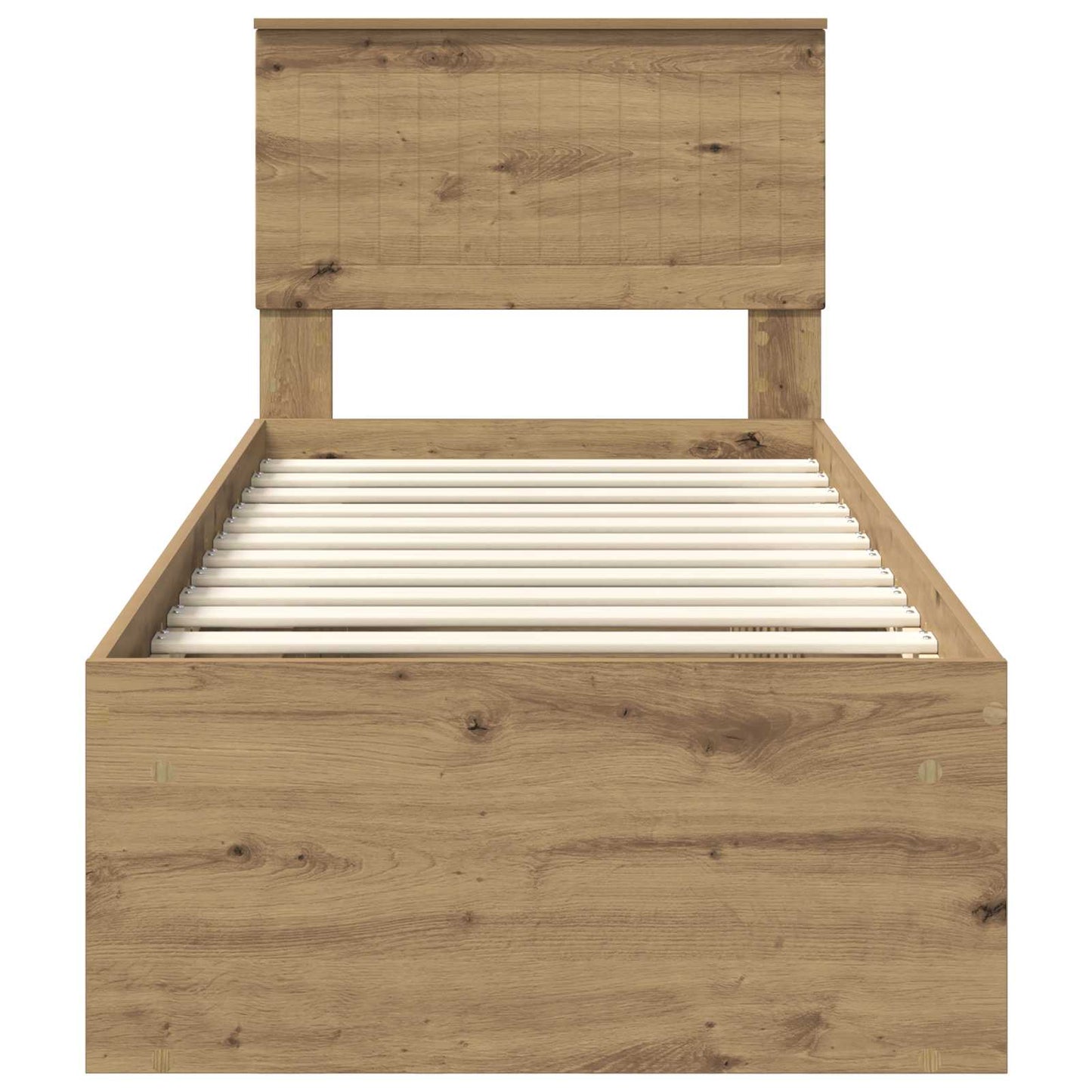 Bedframe Ambachtelijk eiken 75 x 190 cm Massief grenenhout