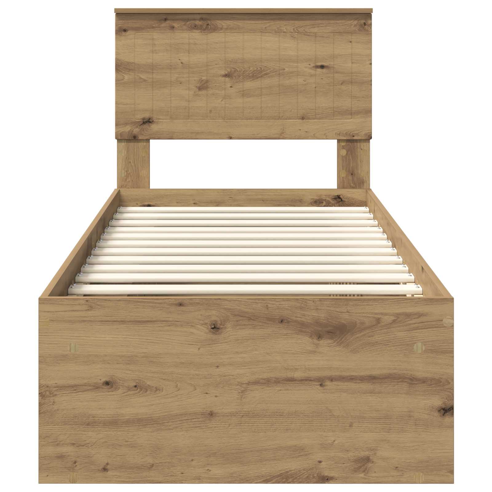 Bedframe Ambachtelijk eiken 75 x 190 cm Massief grenenhout