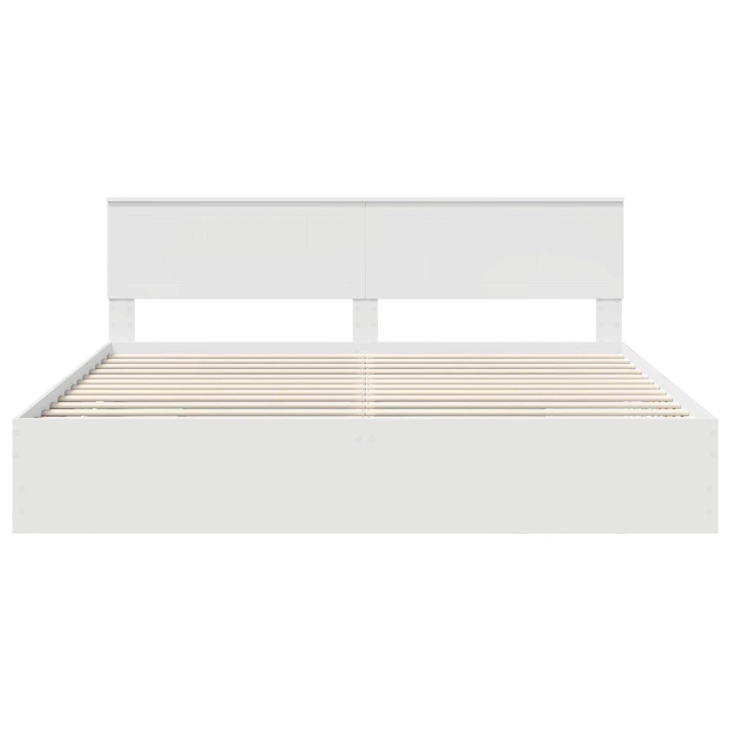 Bedframe met lade met opslag Wit 200 x 200 cm Ingenieurshout
