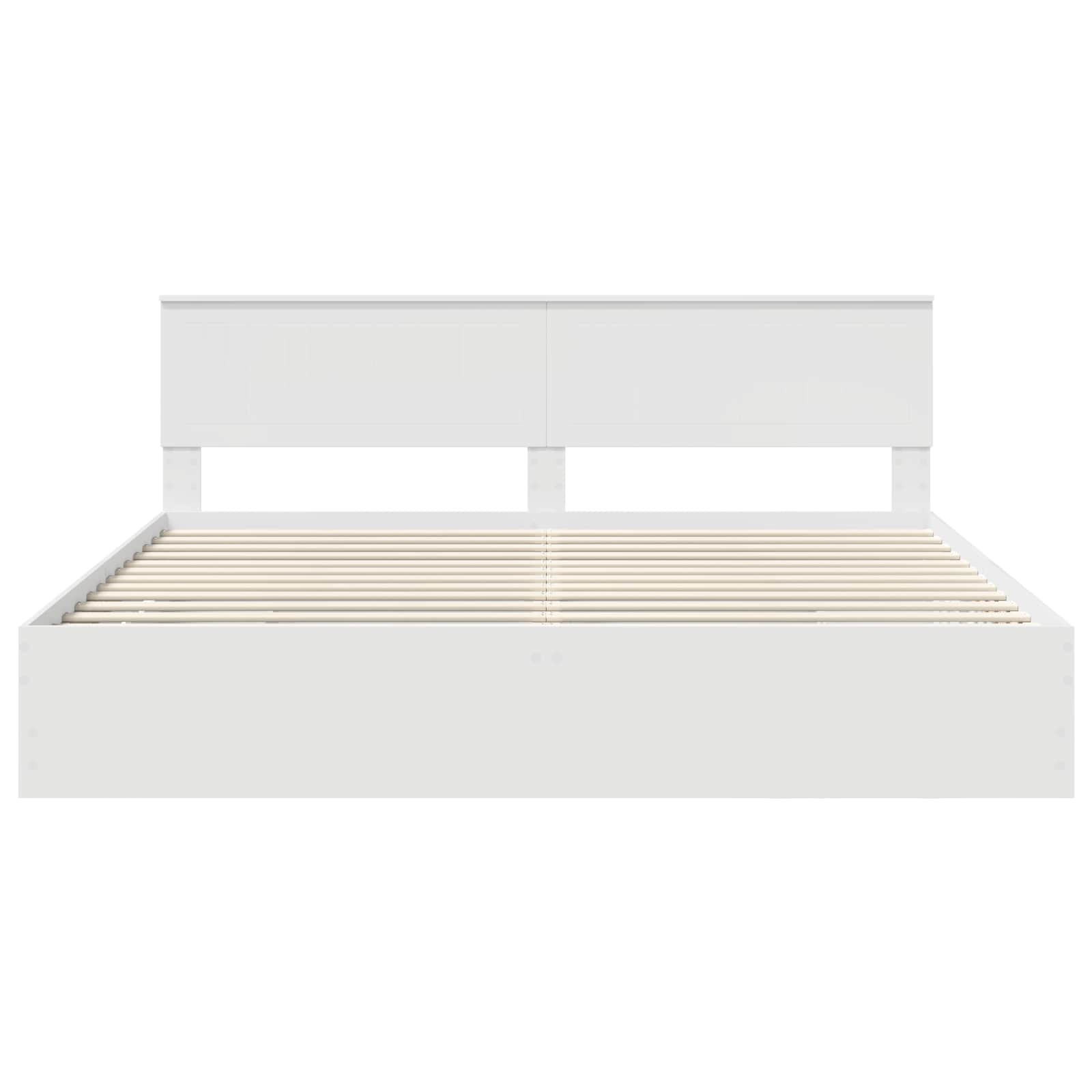 Bedframe met lade met opslag Wit 200 x 200 cm Ingenieurshout