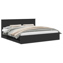 Bedframe met lade met opslag Zwart 200 x 200 cm Ingenieurshout