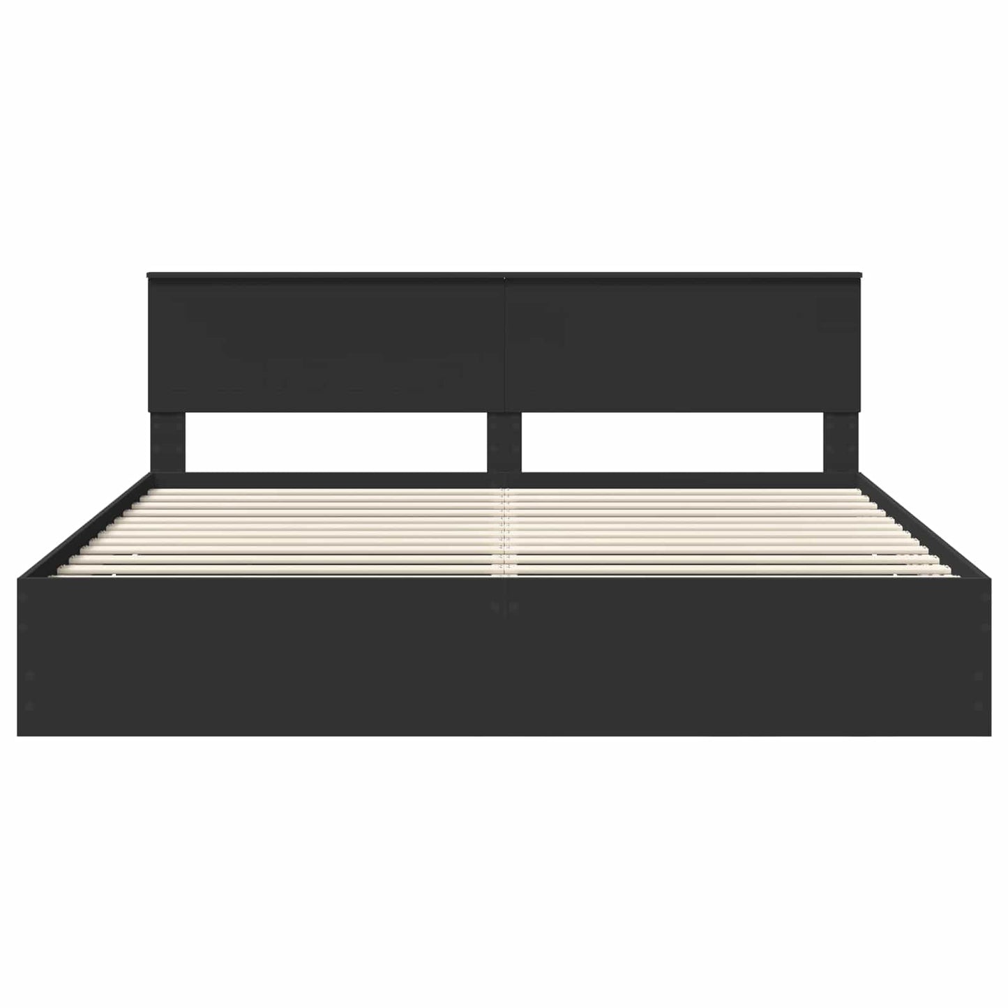 Bedframe met lade met opslag Zwart 200 x 200 cm Ingenieurshout