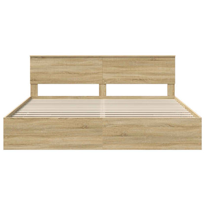 Bedframe met lade Sonoma Eiken 200 x 200 cm Ingenieurshout