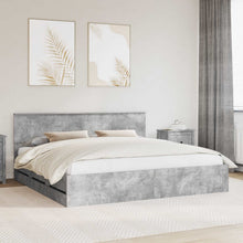 Bedframe met lade Beton Grijs 200 x 200 cm Ingenieurshout