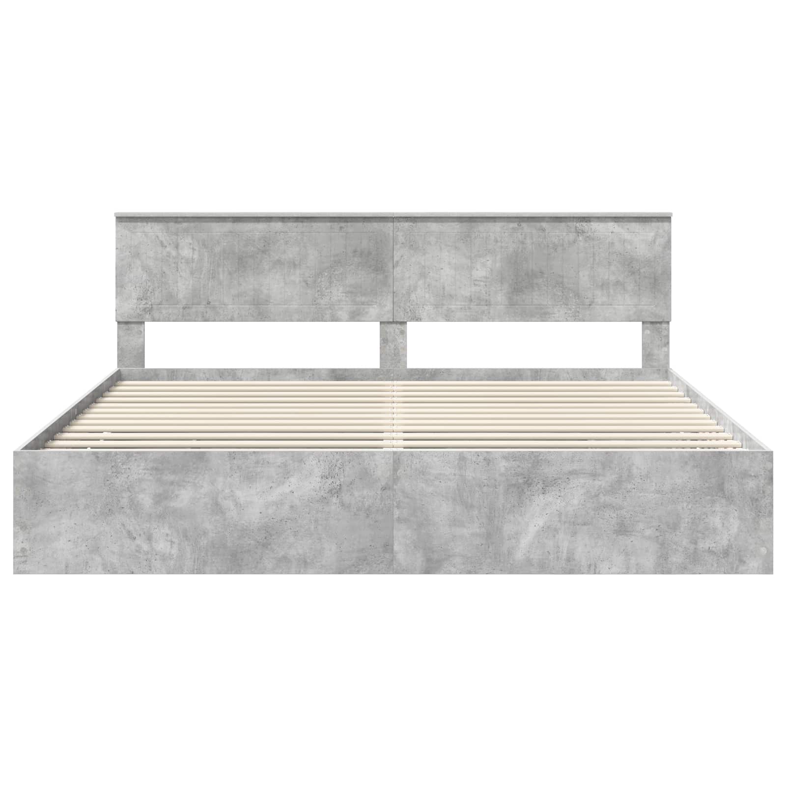 Bedframe met lade Beton Grijs 200 x 200 cm Ingenieurshout
