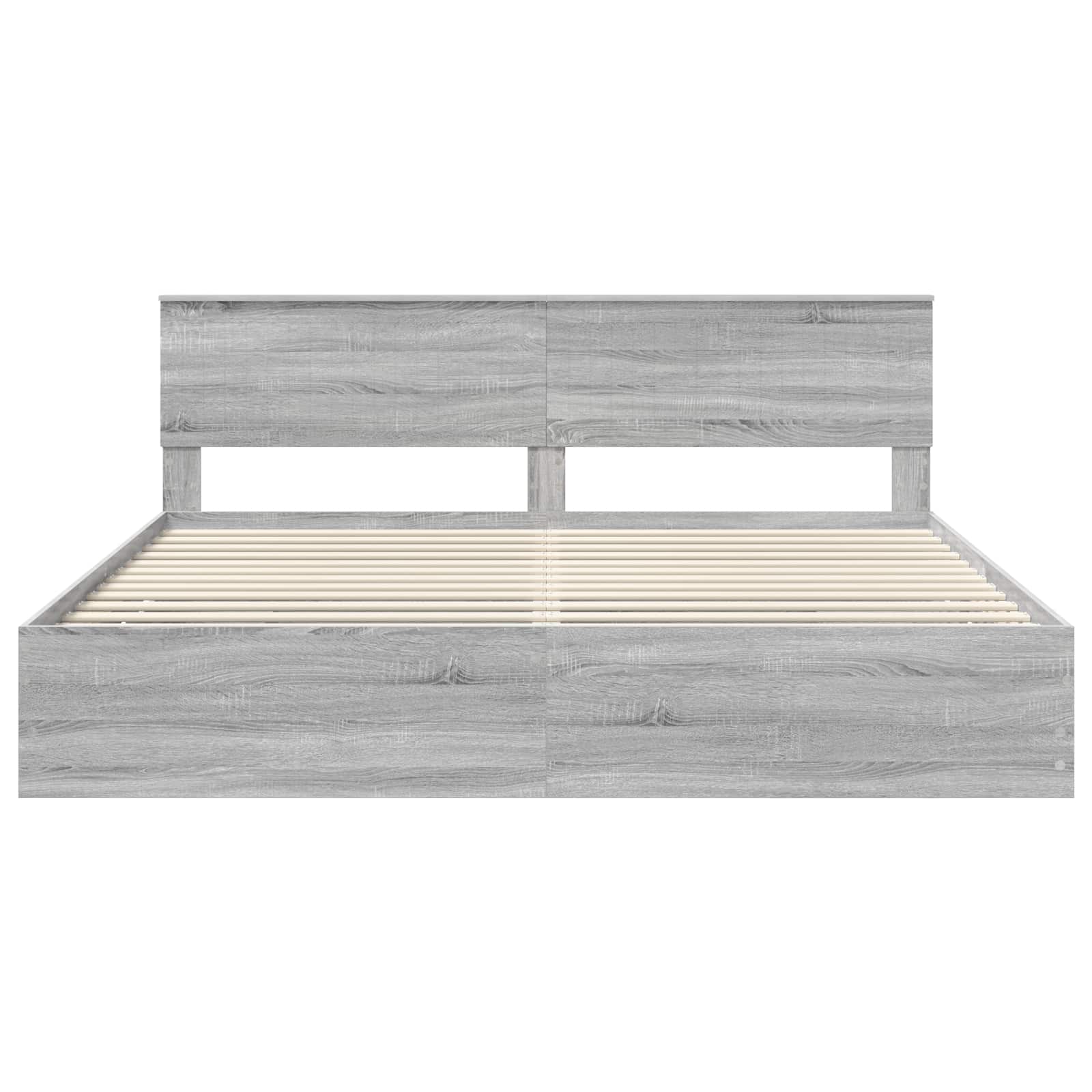 Bedframe met lade Grijs Sonoma 200 x 200 cm Ingenieurshout
