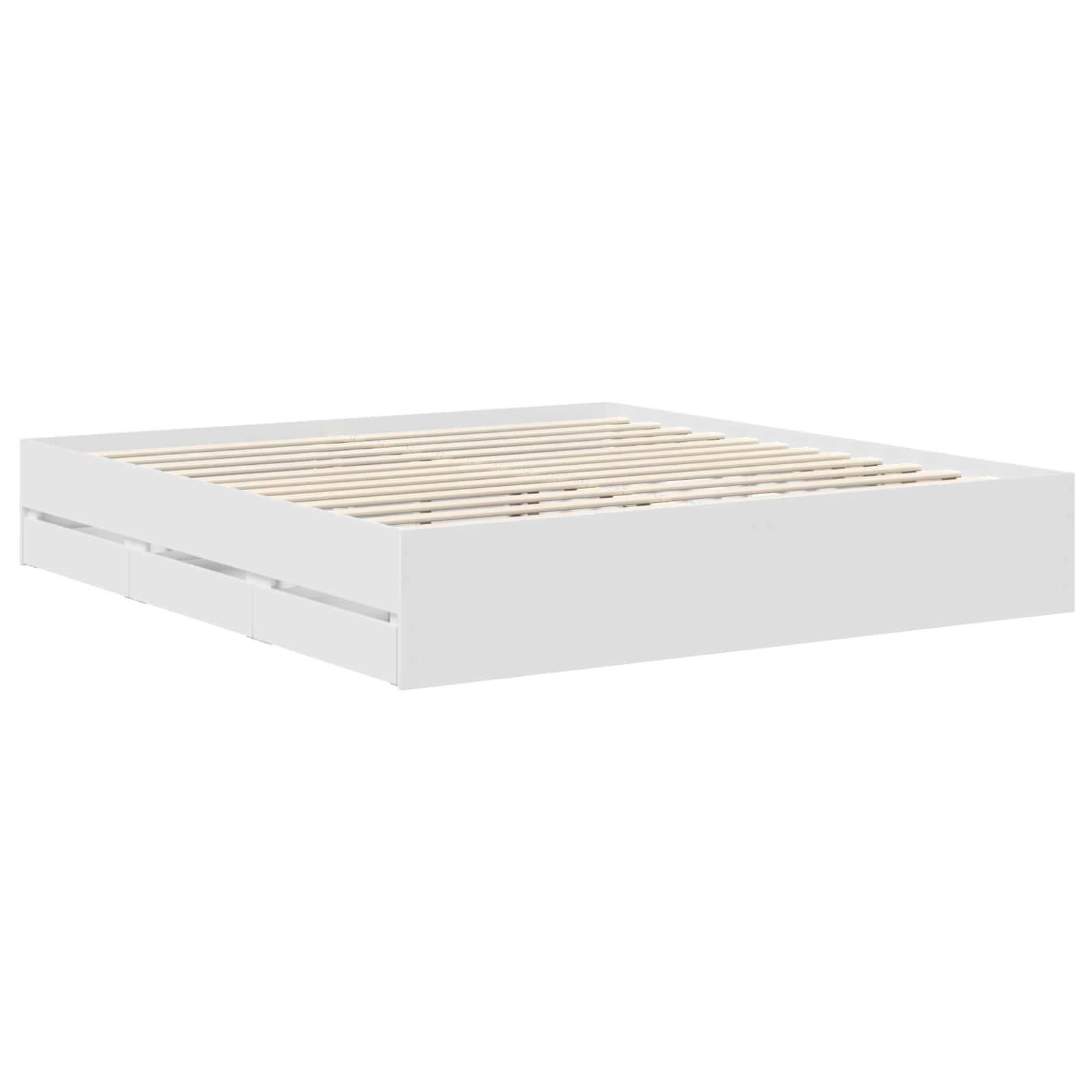 Bedframe met lade met opslag Wit 180 x 200 cm Ingenieurshout