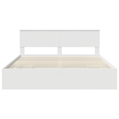 Bedframe met lade met opslag Wit 180 x 200 cm Ingenieurshout