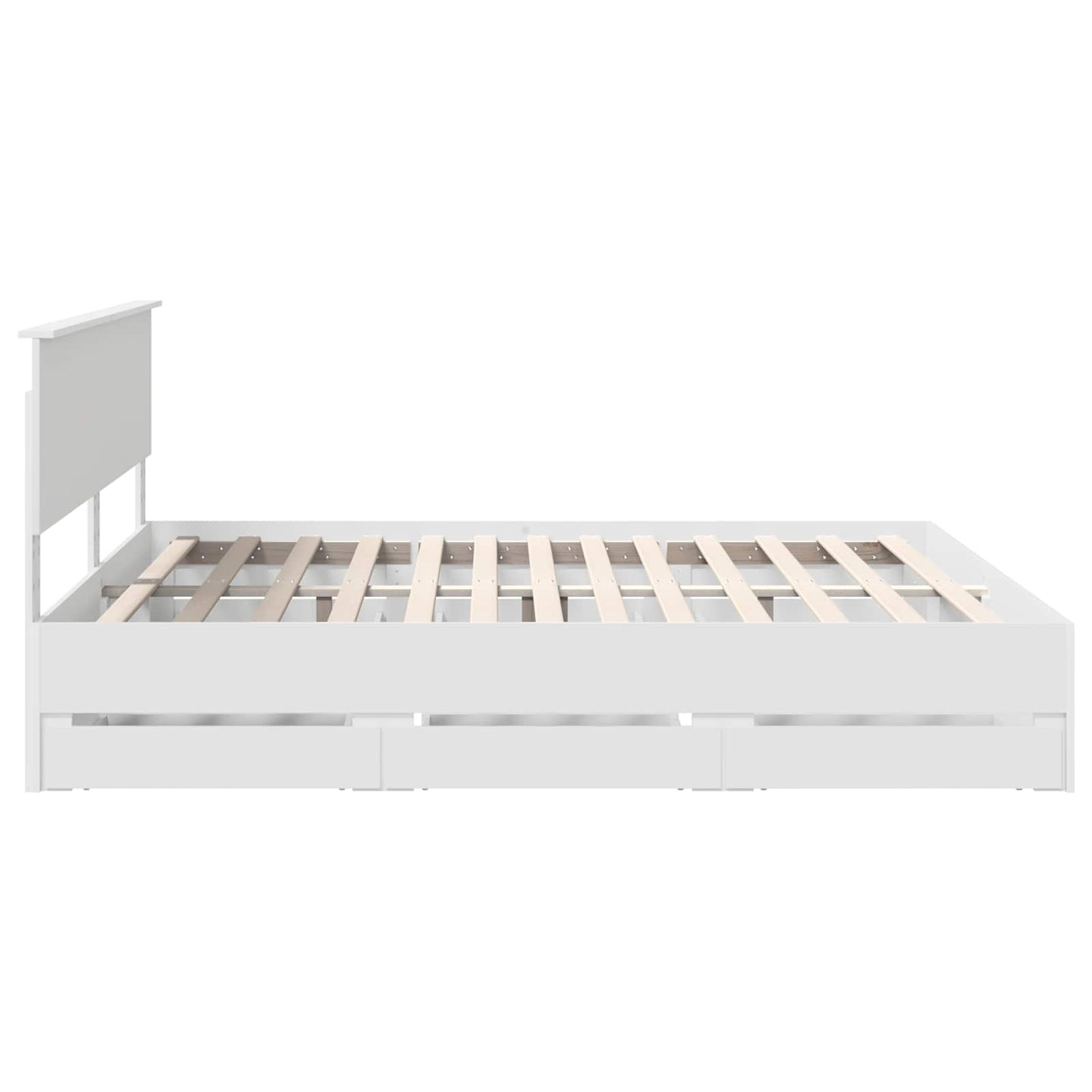 Bedframe met lade met opslag Wit 180 x 200 cm Ingenieurshout
