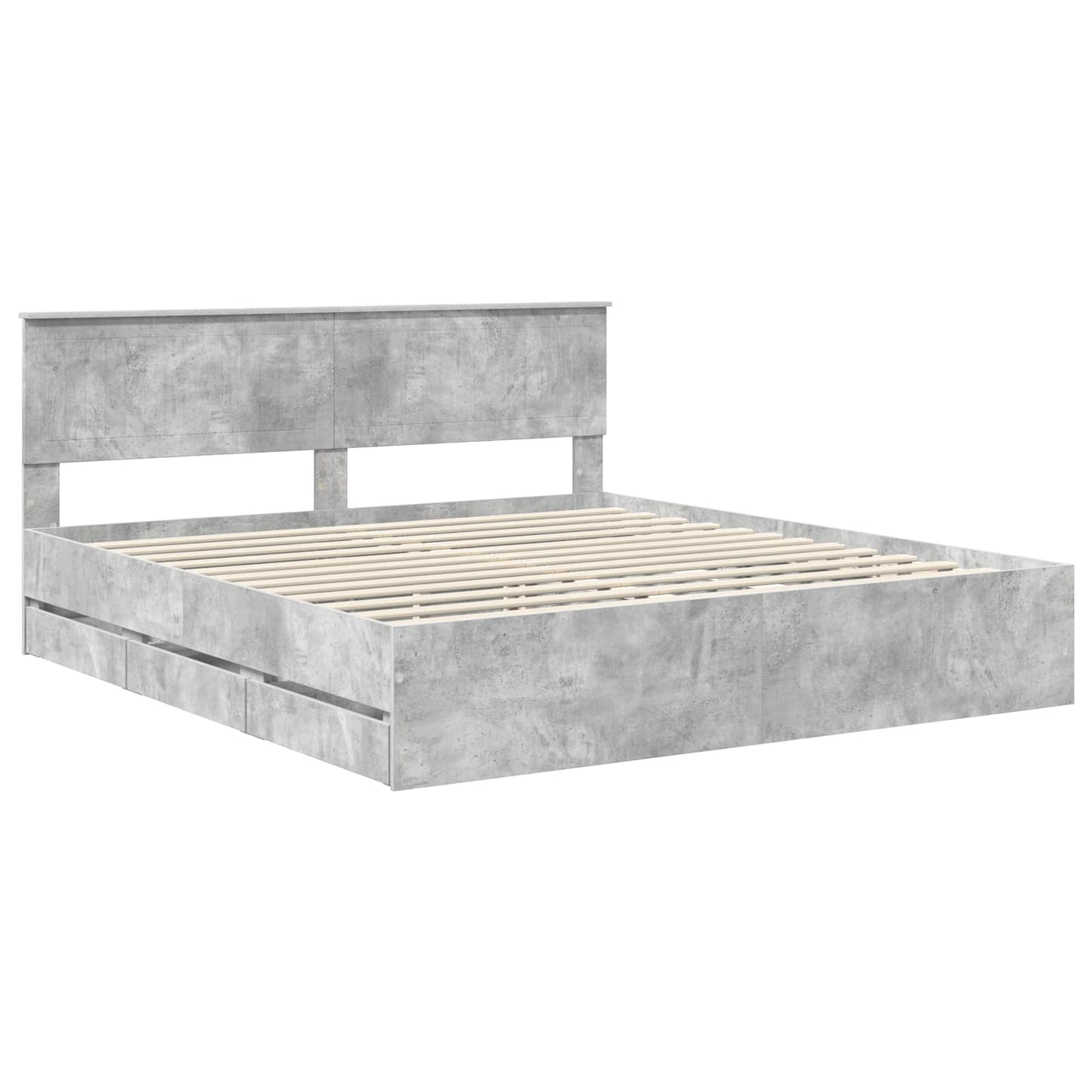 Bedframe met lade Beton Grijs 180 x 200 cm Ingenieurshout