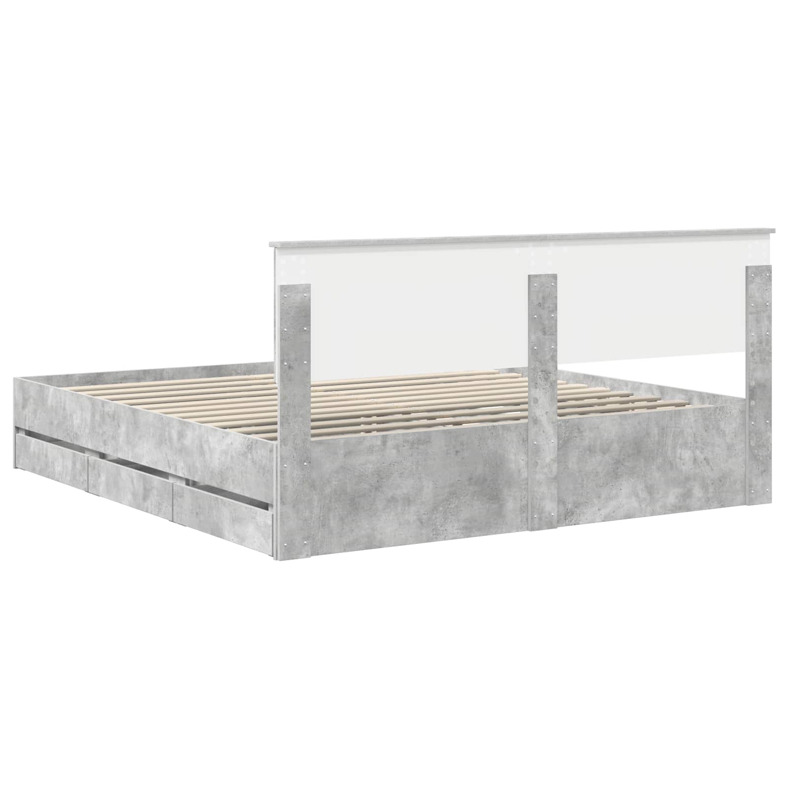 Bedframe met lade Beton Grijs 180 x 200 cm Ingenieurshout