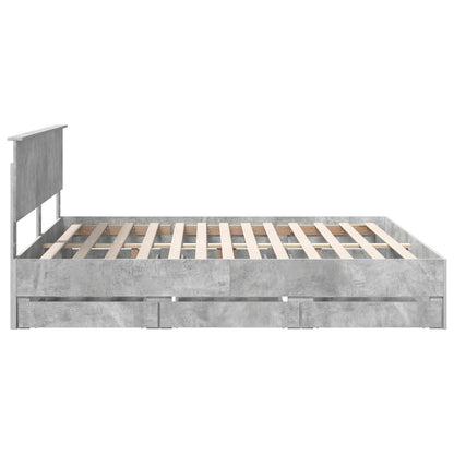 Bedframe met lade Beton Grijs 180 x 200 cm Ingenieurshout