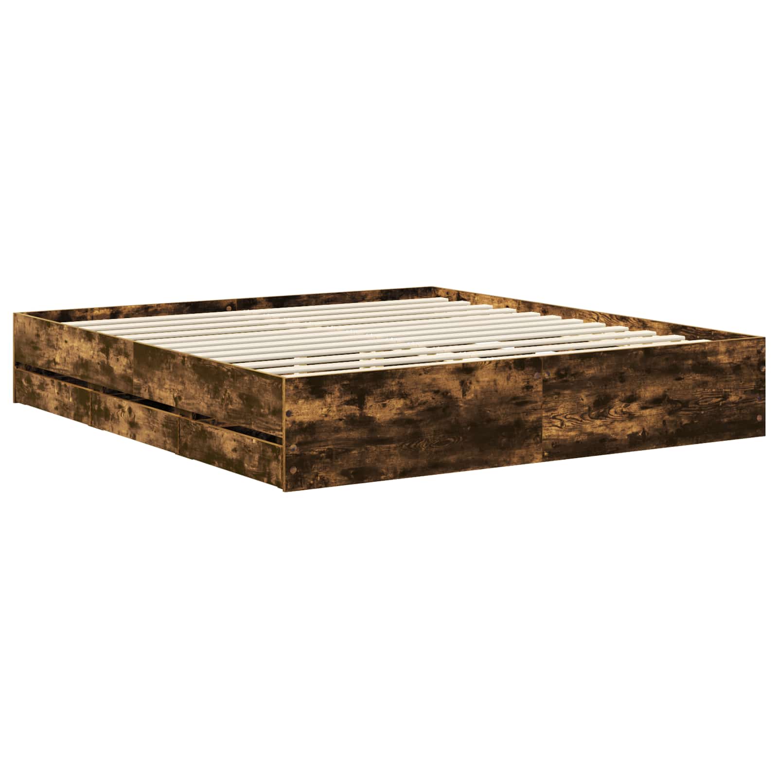 Bedframe met lade Gerookt eiken 180 x 200 cm Ingenieurshout