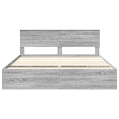 Bedframe met lade Grijs Sonoma 180 x 200 cm Ingenieurshout