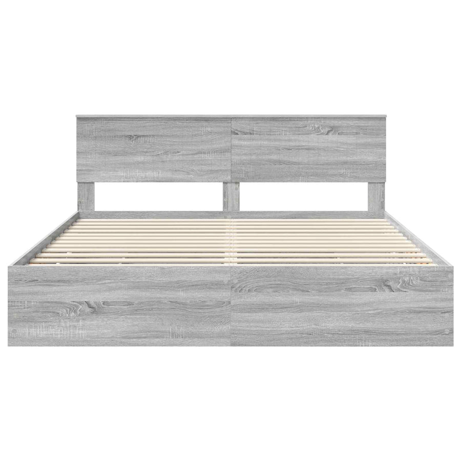 Bedframe met lade Grijs Sonoma 180 x 200 cm Ingenieurshout