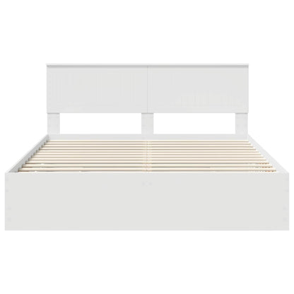 Bedframe met lade met opslag Wit 160 x 200 cm Ingenieurshout