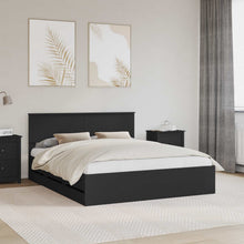 Bedframe met lade met opslag Zwart 160 x 200 cm Ingenieurshout