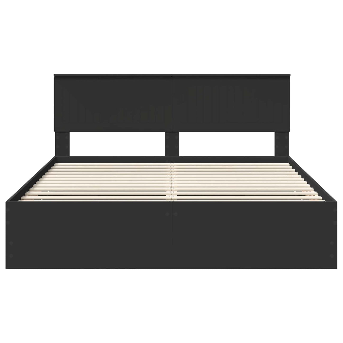 Bedframe met lade met opslag Zwart 160 x 200 cm Ingenieurshout