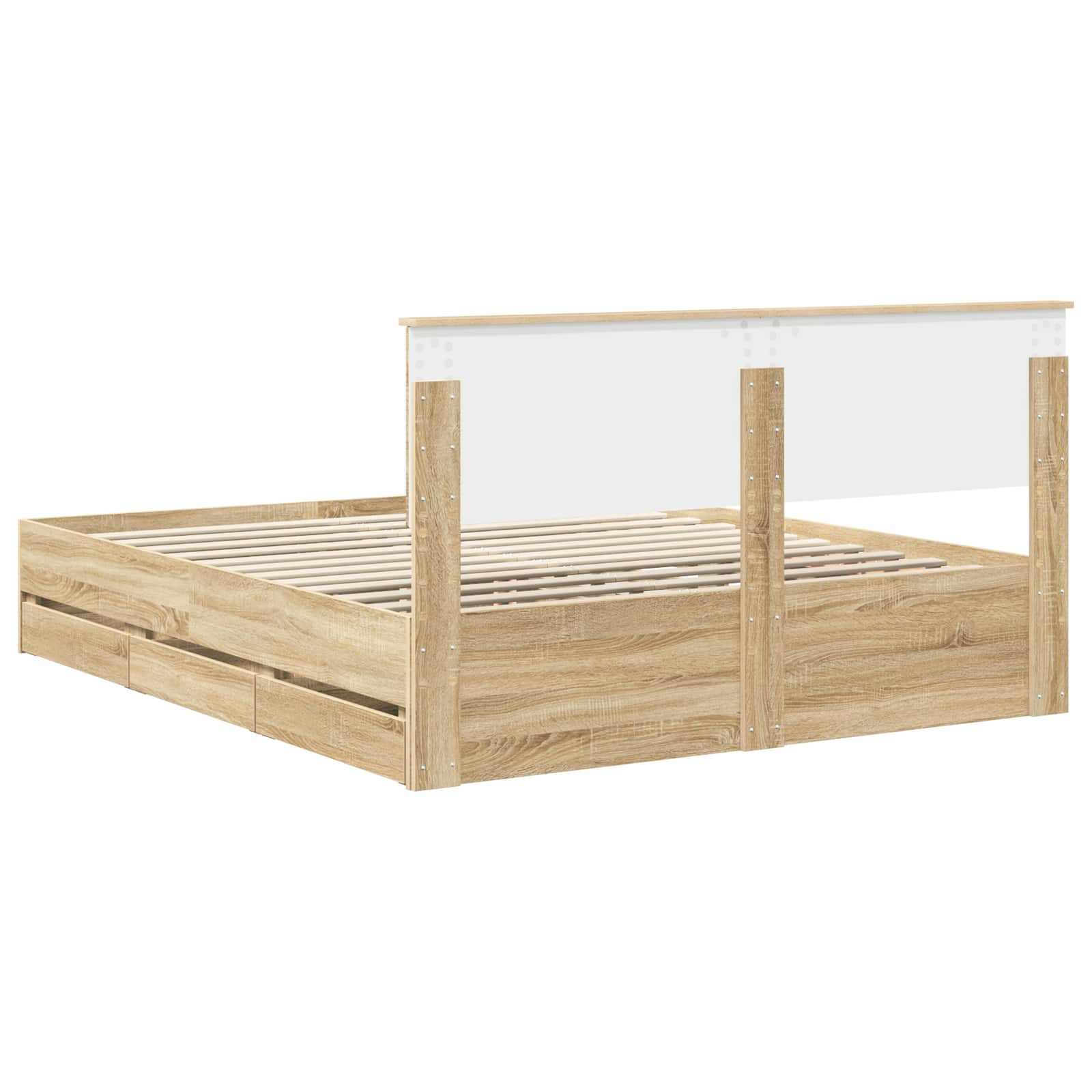 Bedframe met lade Sonoma Eiken 160 x 200 cm Ingenieurshout