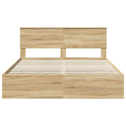 Bedframe met lade Sonoma Eiken 160 x 200 cm Ingenieurshout