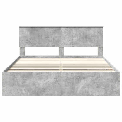 Bedframe met lade Beton Grijs 160 x 200 cm Ingenieurshout