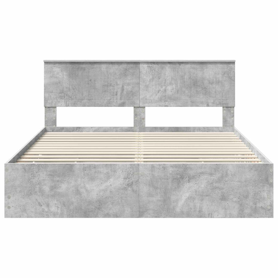 Bedframe met lade Beton Grijs 160 x 200 cm Ingenieurshout