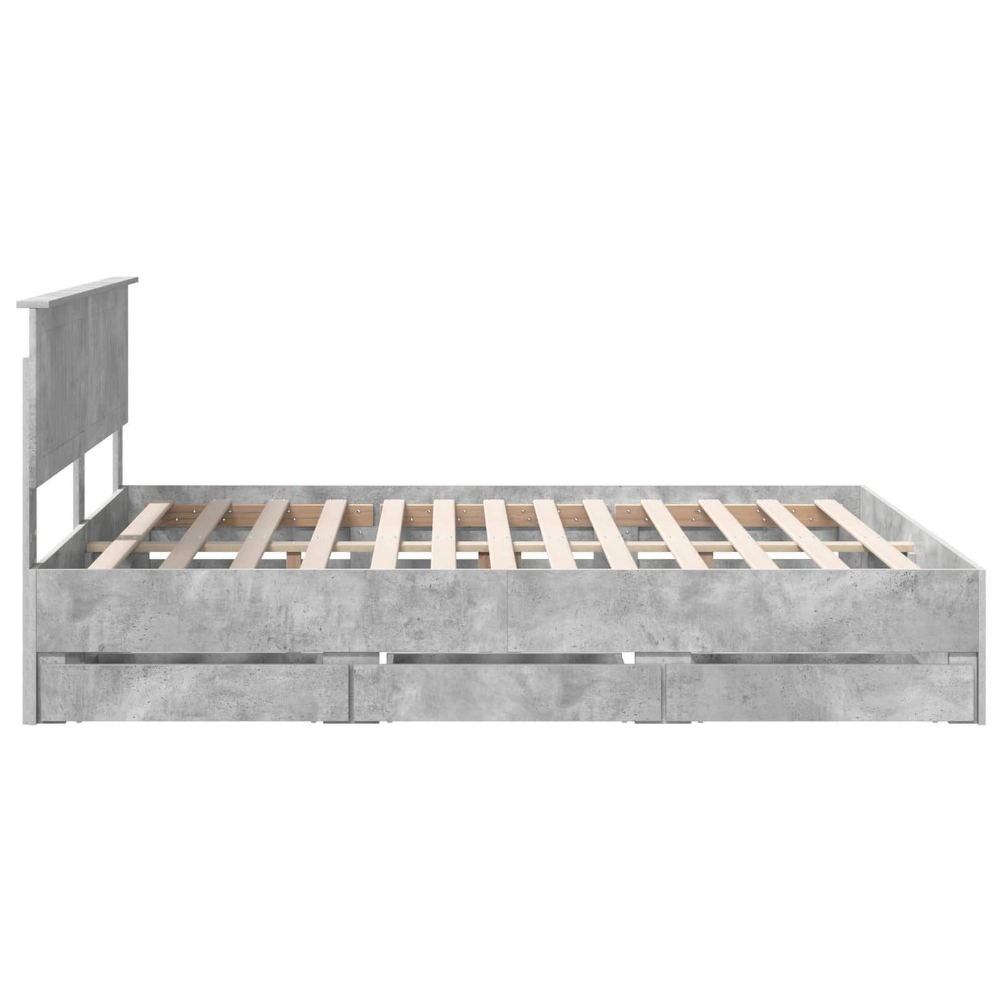 Bedframe met lade Beton Grijs 160 x 200 cm Ingenieurshout
