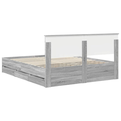 Bedframe met lade Grijs Sonoma 160 x 200 cm Ingenieurshout