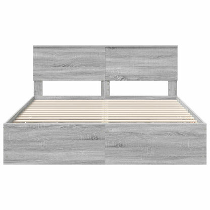 Bedframe met lade Grijs Sonoma 160 x 200 cm Ingenieurshout