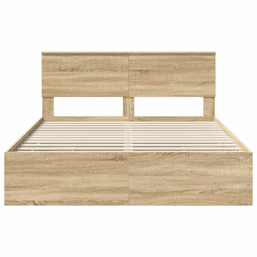 Bedframe met lade Sonoma Eiken 150 x 200 cm Ingenieurshout
