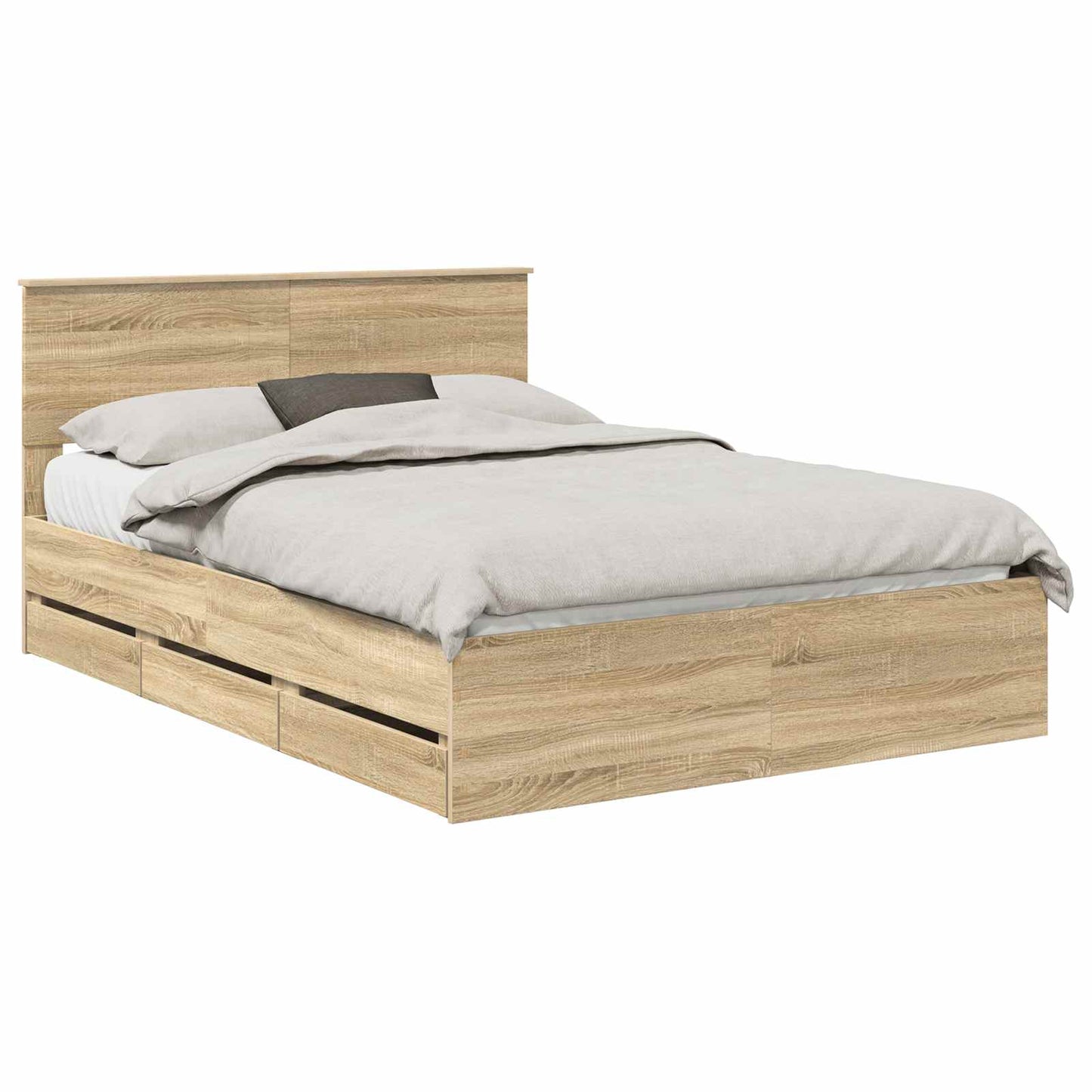 Bedframe met lade Sonoma Eiken 140 x 200 cm Ingenieurshout