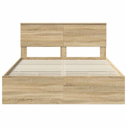Bedframe met lade Sonoma Eiken 140 x 200 cm Ingenieurshout