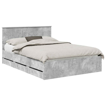 Bedframe met lade Beton Grijs 140 x 200 cm Ingenieurshout