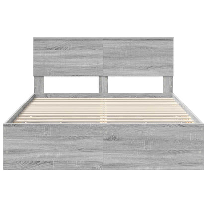 Bedframe met lade Grijs Sonoma 140 x 200 cm Ingenieurshout