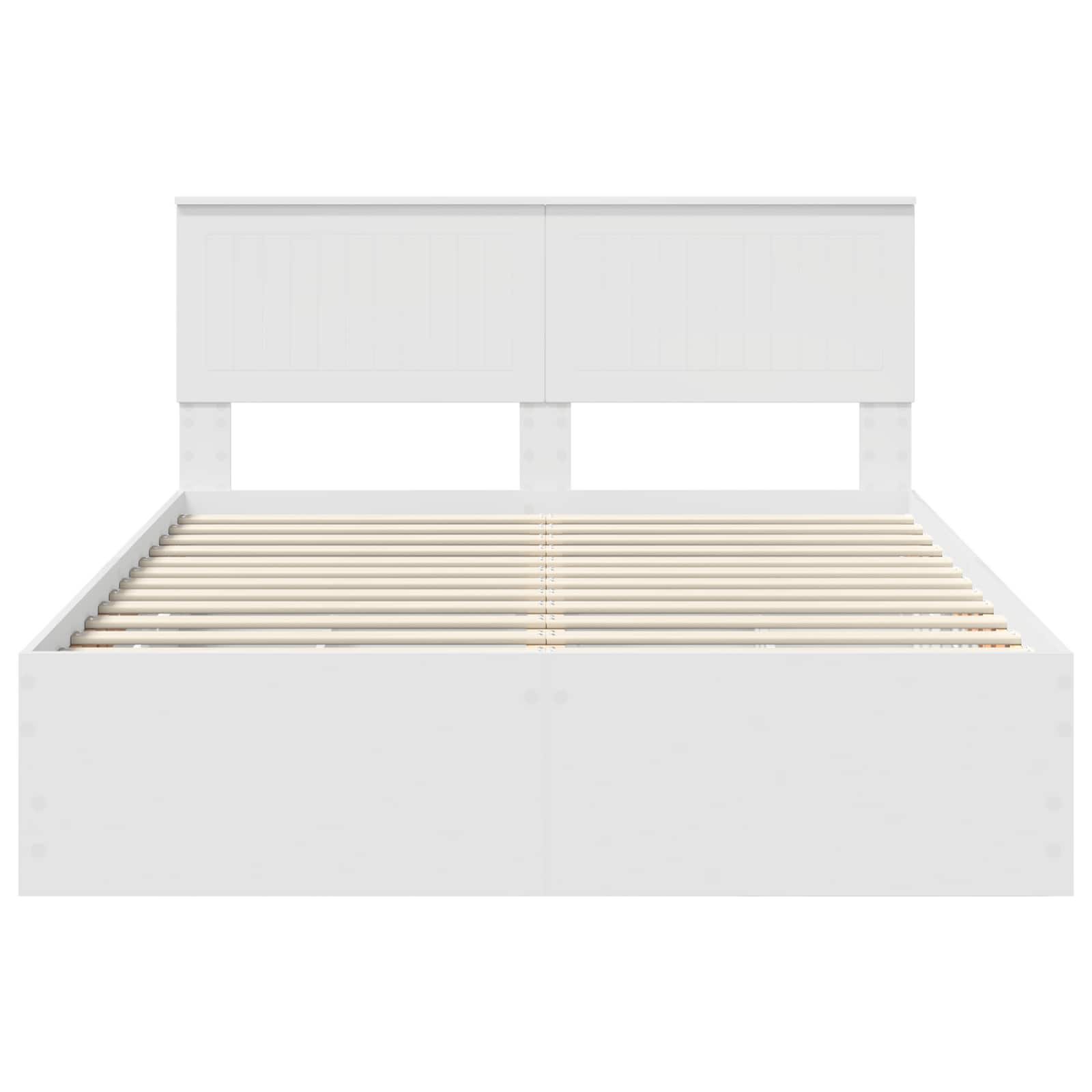 Bedframe met lade met opslag Wit 140 x 190 cm Ingenieurshout
