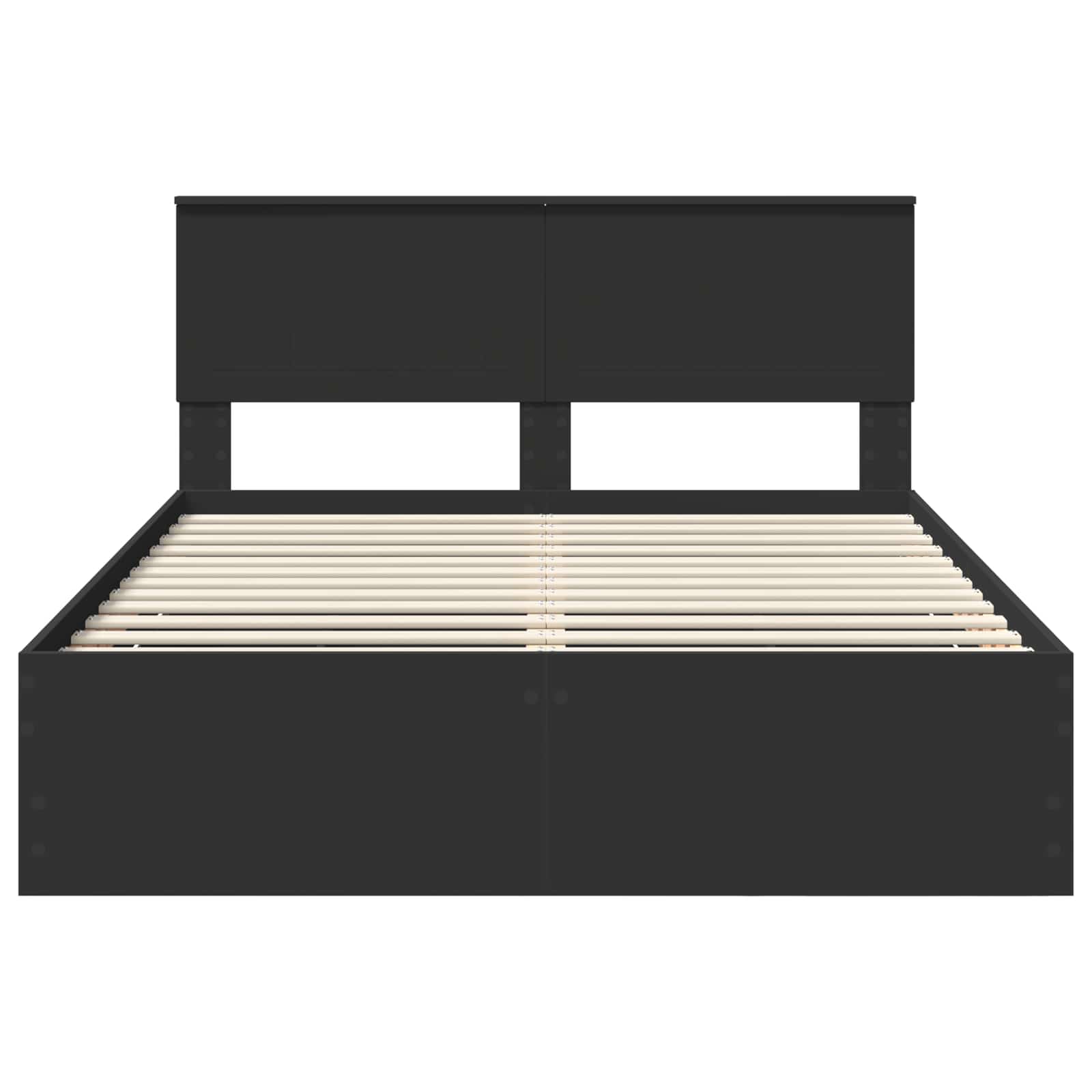 Bedframe met lade met opslag Zwart 140 x 190 cm Ingenieurshout