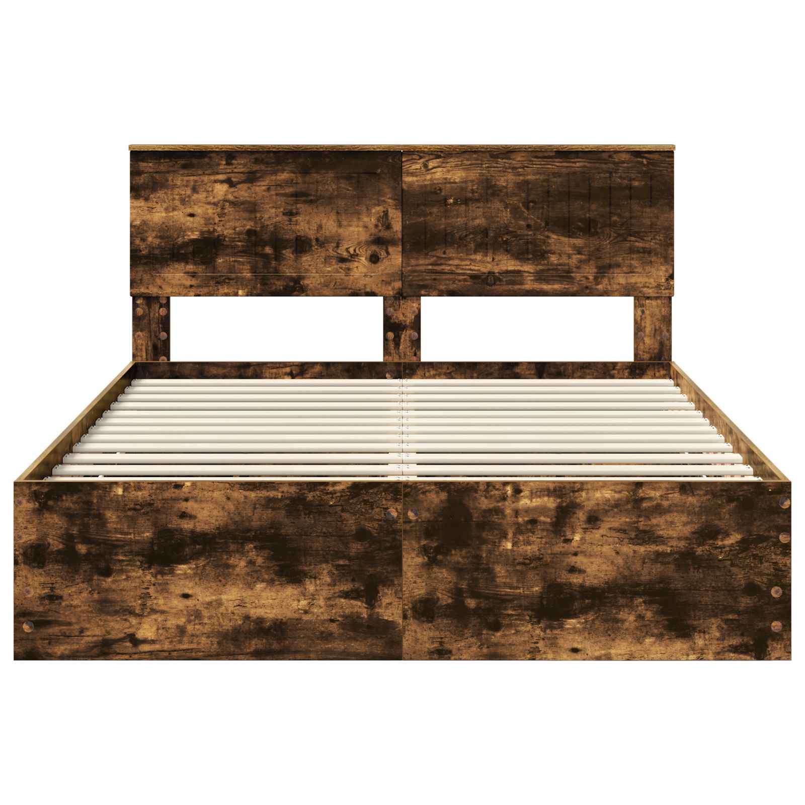 Bedframe met lade Gerookt eiken 140 x 190 cm Ingenieurshout