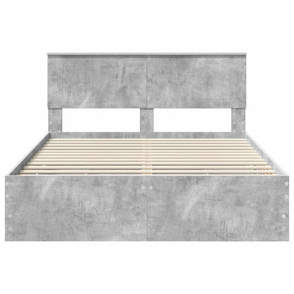Bedframe met lade Beton Grijs 135 x 190 cm Ingenieurshout